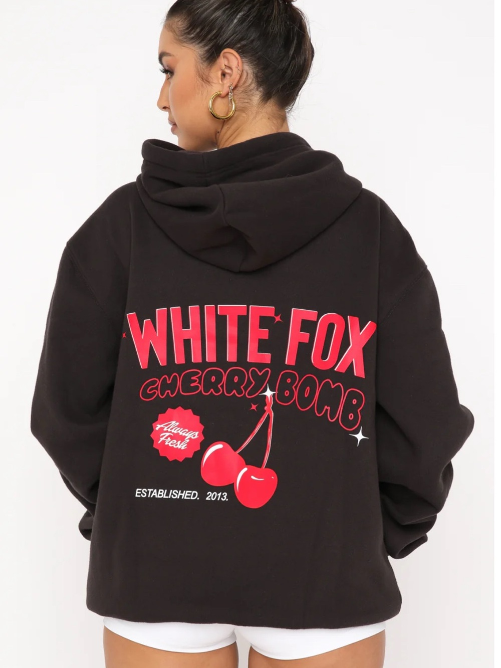 White Fox Boutique Don't Waste Time Hoodie - Charcoal M/L